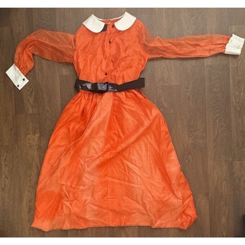California Calliope Vintage 70s Sailor Collared Silk Polka Dot Fit Flare XS - S